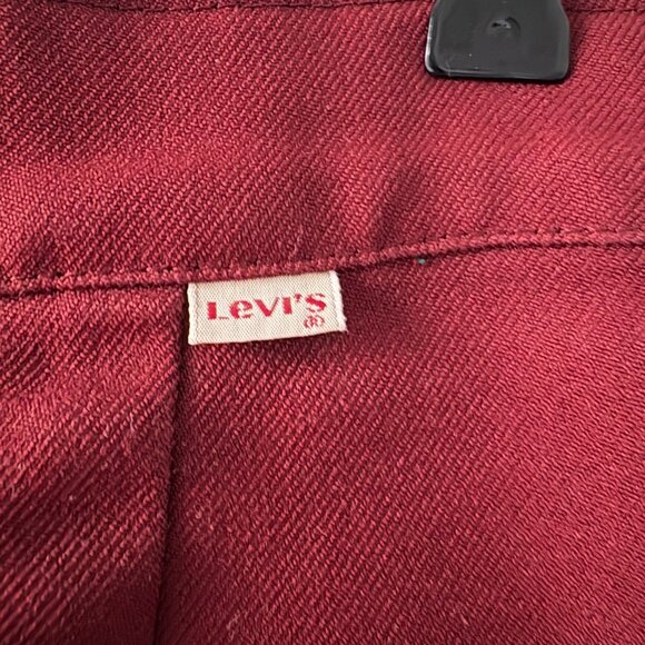 Levi's vintage red pants slacks 1970s women's 16S/contemporary medium - Picture 3 of 5